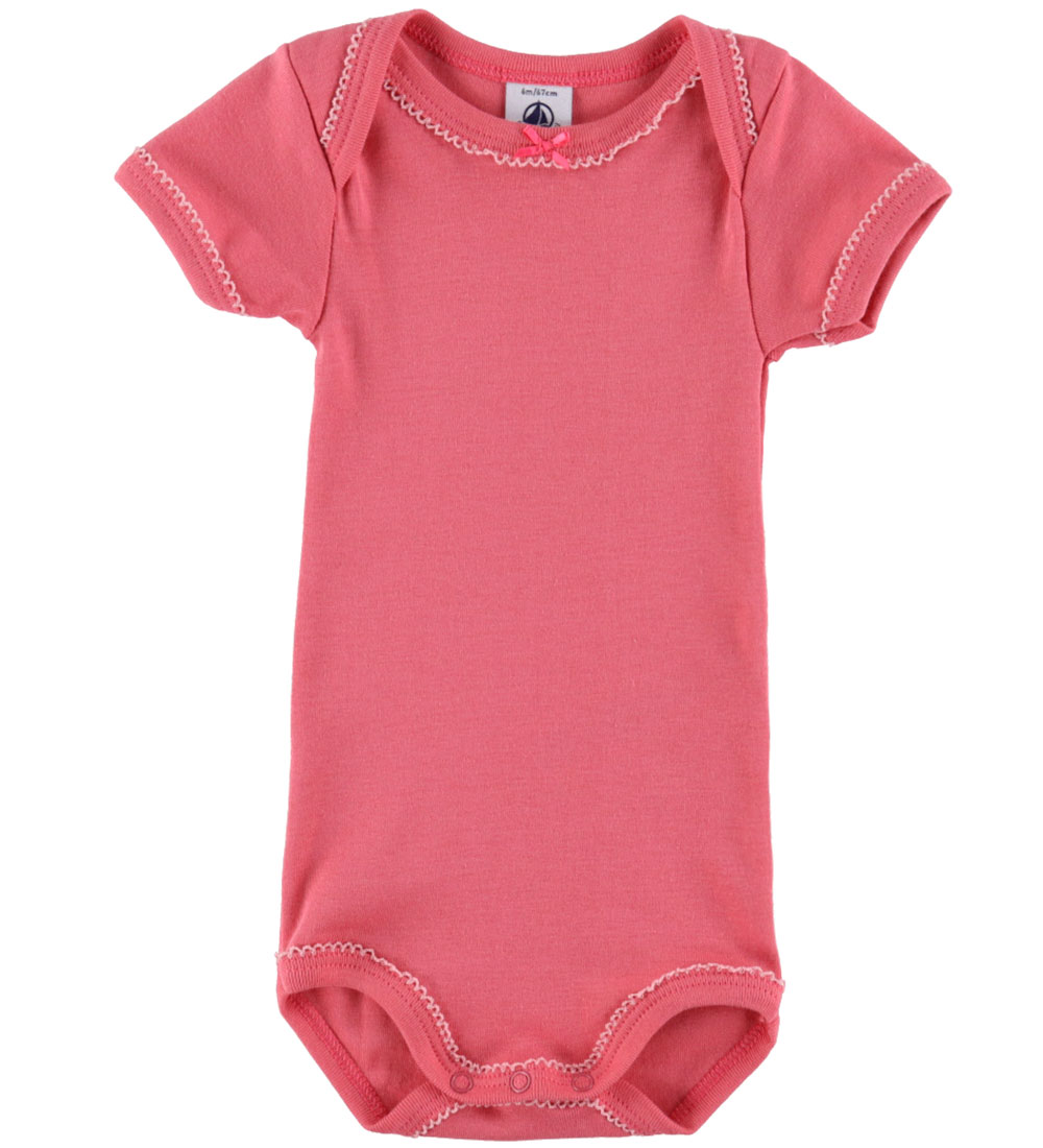 Petit Bateau Bodys k/ä - 3er-Pack - Weiß/Rosa