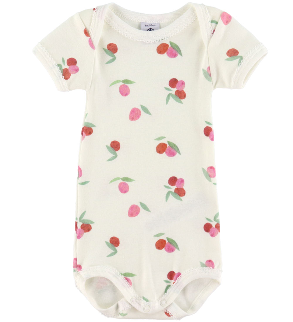 Petit Bateau Bodys k/ä - 3er-Pack - Weiß/Rosa