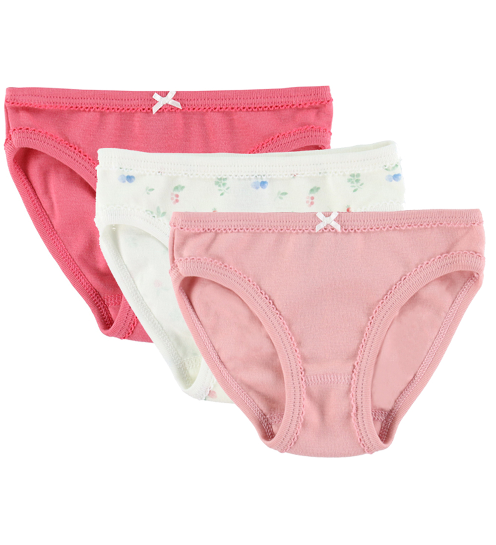 Culottes Petit Bateau - 5 Pack - Rose/Blanc/Vert