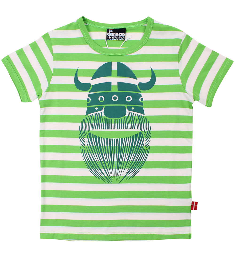 T-Shirt Danefæ - Danebasic - Brillant Green/Craie Erik