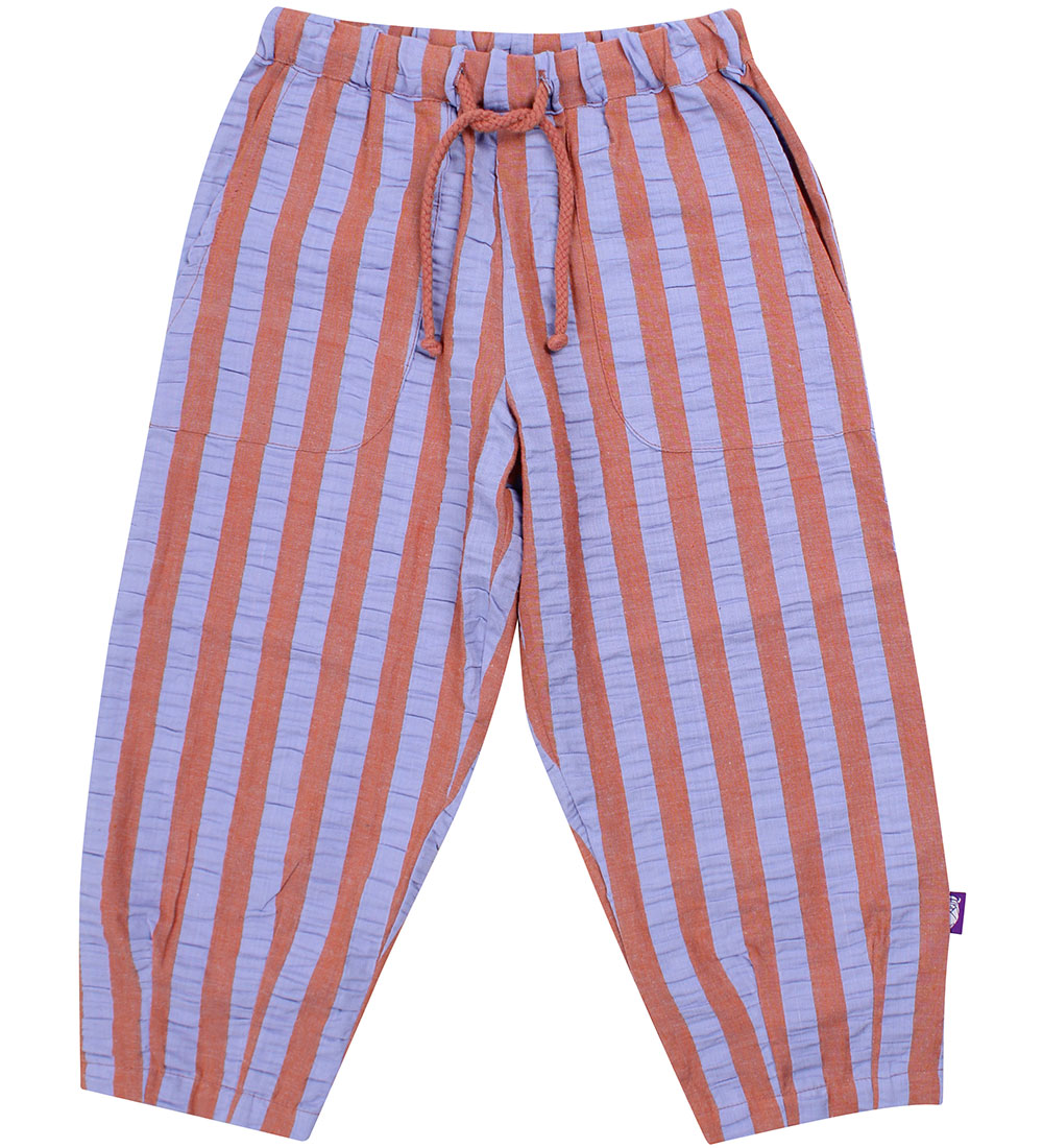 Danefæ Trousers - Daneballoon - Searsucker - Light Rust/Purple