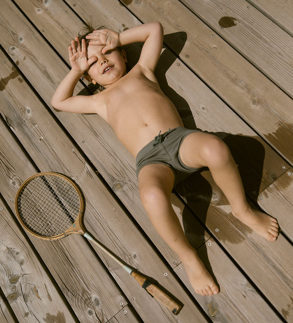 Lil' Atelier Swim Trunks - NmmFolo - Forest Fog