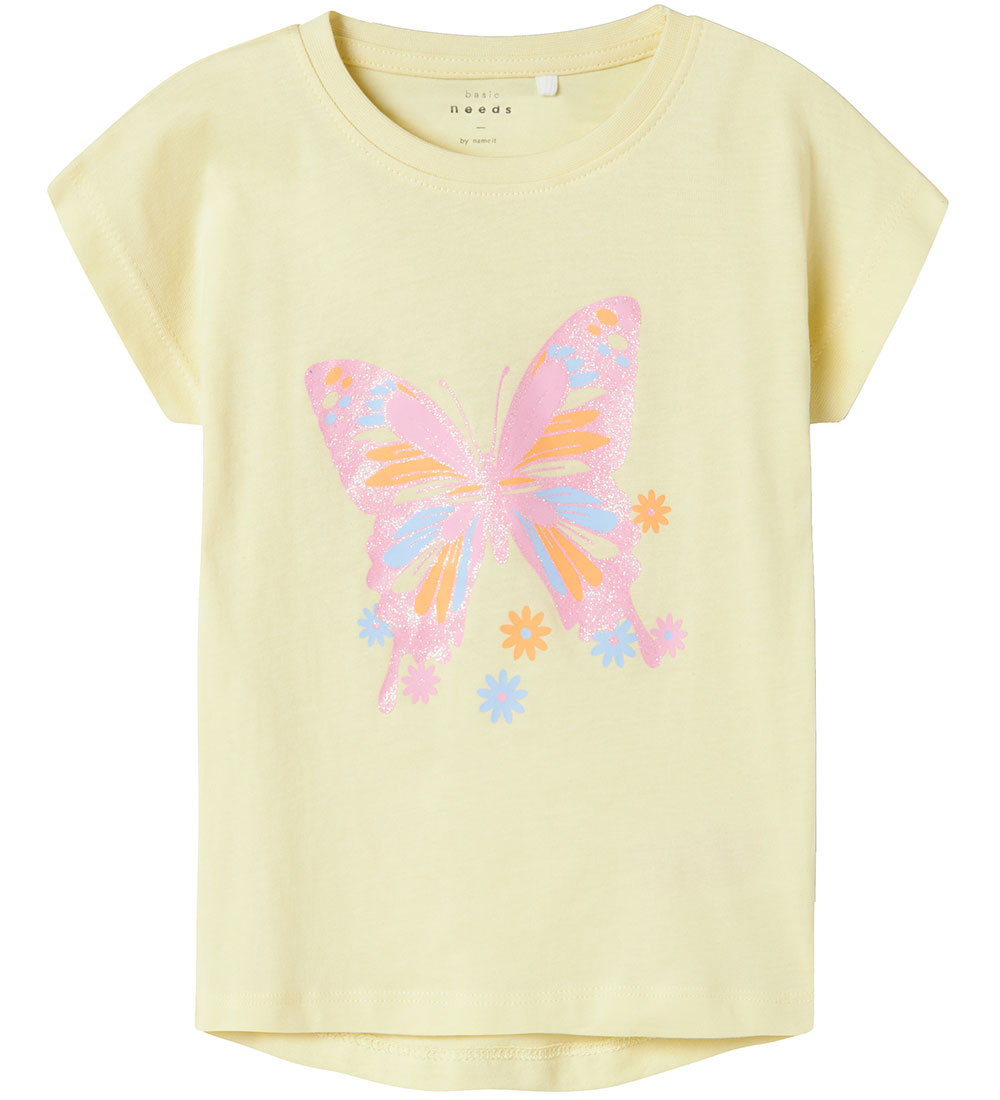 Name It T-shirt - NmfViolet - 2-Pack - Navy Blazer/Pastel Yellow