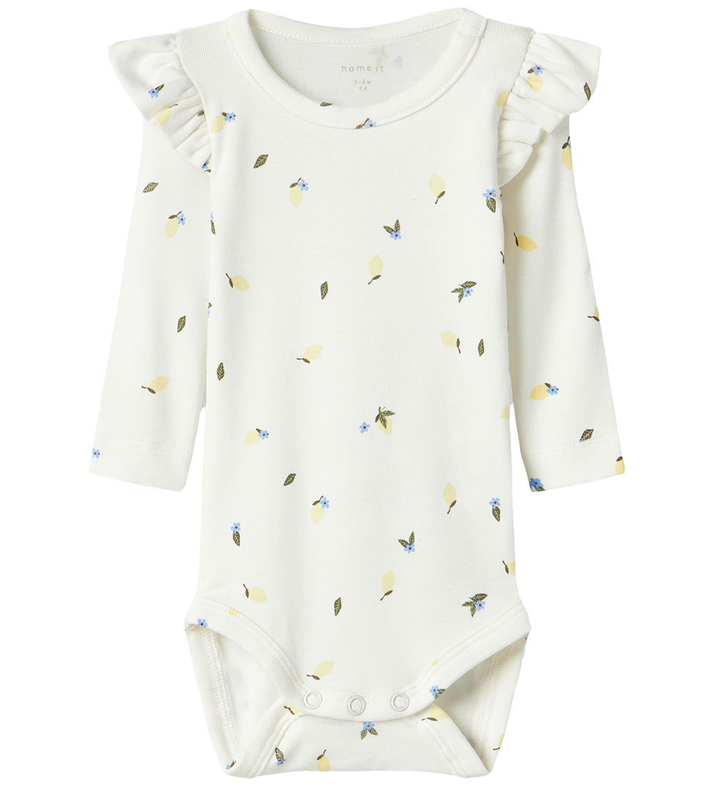 Name It Bodysuit l/ä - NmfFilly - Cloud Tänzerin m. Zitronen/Blu