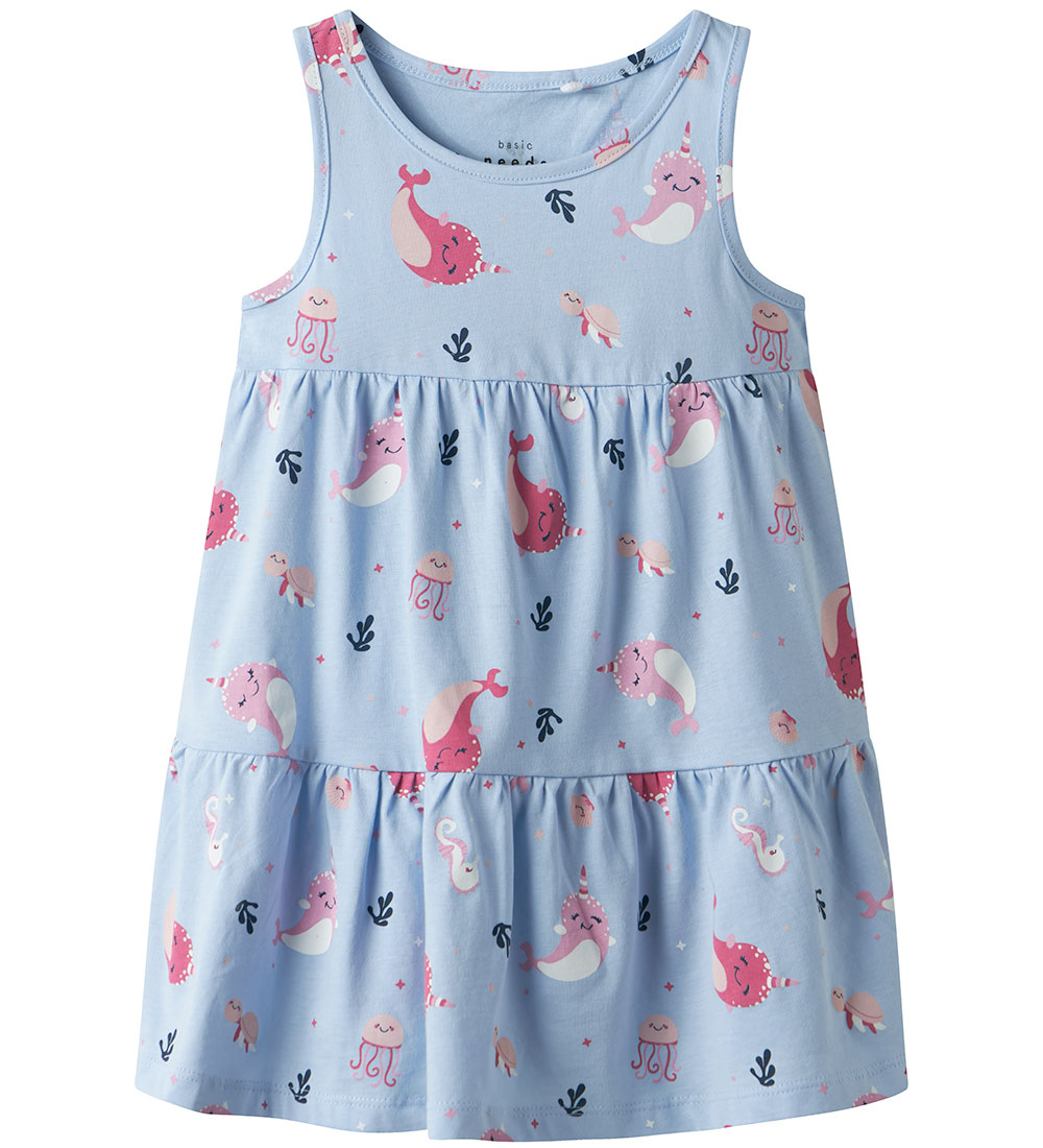 Robe Name It - NmfVigga - Chambray Blue av. Baleines