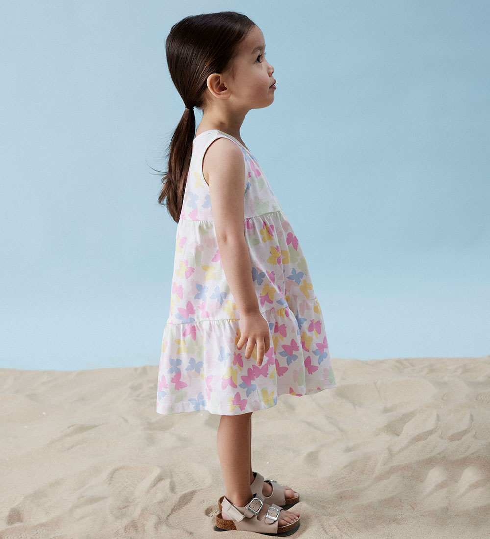 Name It Kleid - NmfVigga - Bright White m. Schmetterlinge