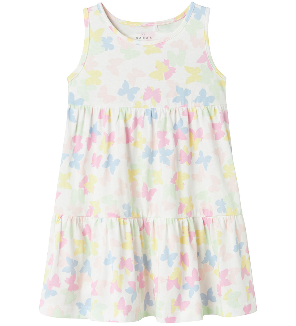 Name It Kleid - NmfVigga - Bright White m. Schmetterlinge