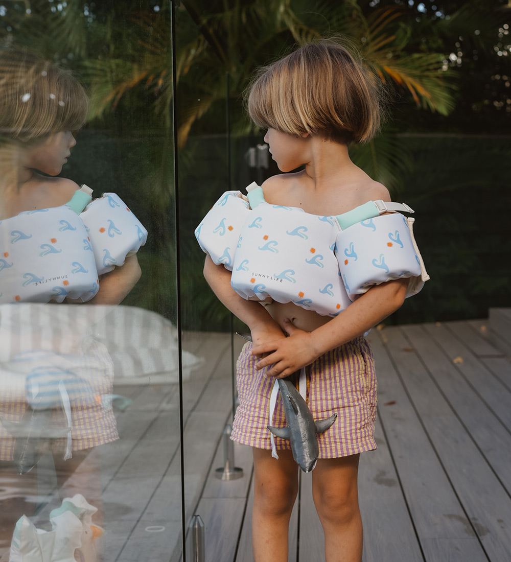 SunnyLife Swim Vest w. Wings - 3-6 Years - Sid The Seagull - Blu