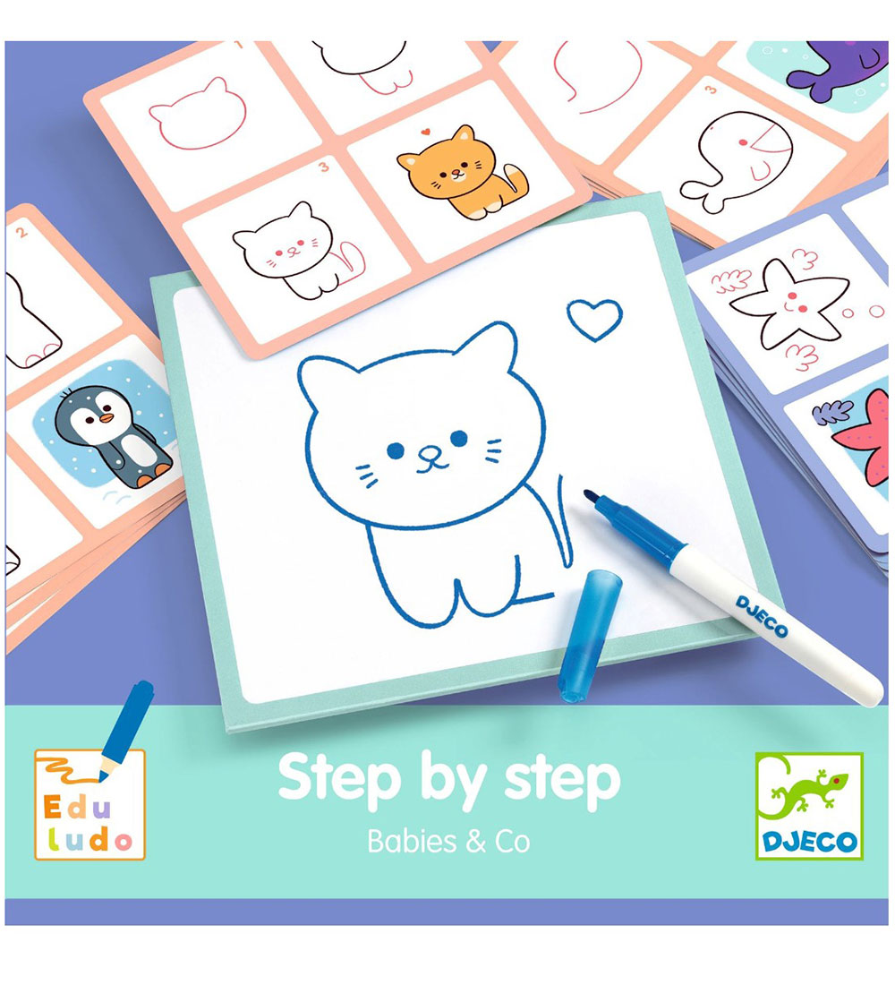 Djeco How To Draw - Step Town Step