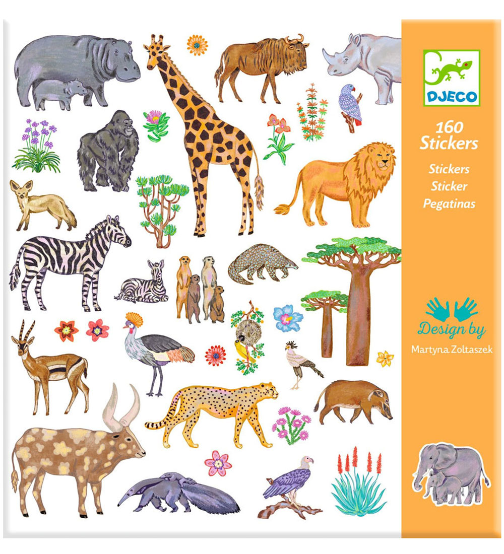 Djeco Límmiðar - 160 Stk. - Kenya