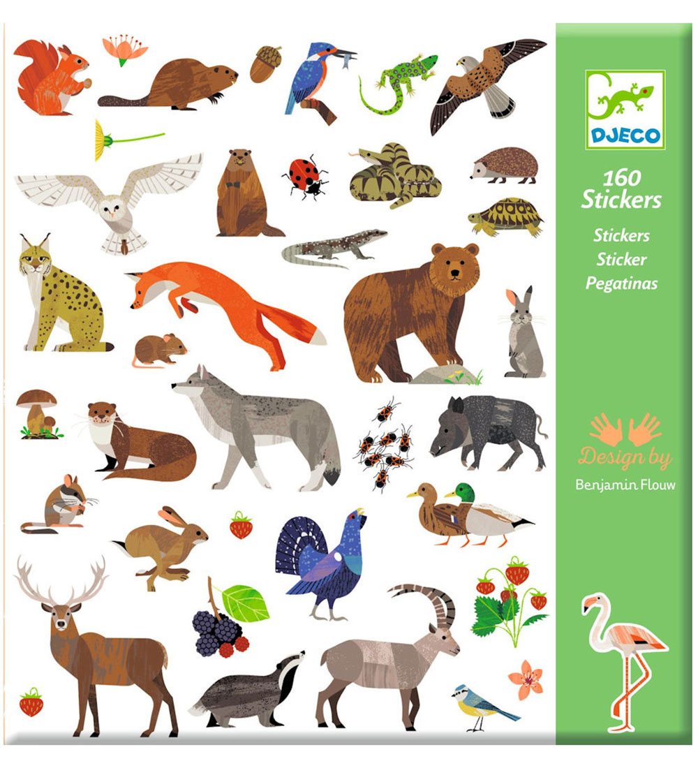 Djeco Stickers - 160 pcs - Fauna
