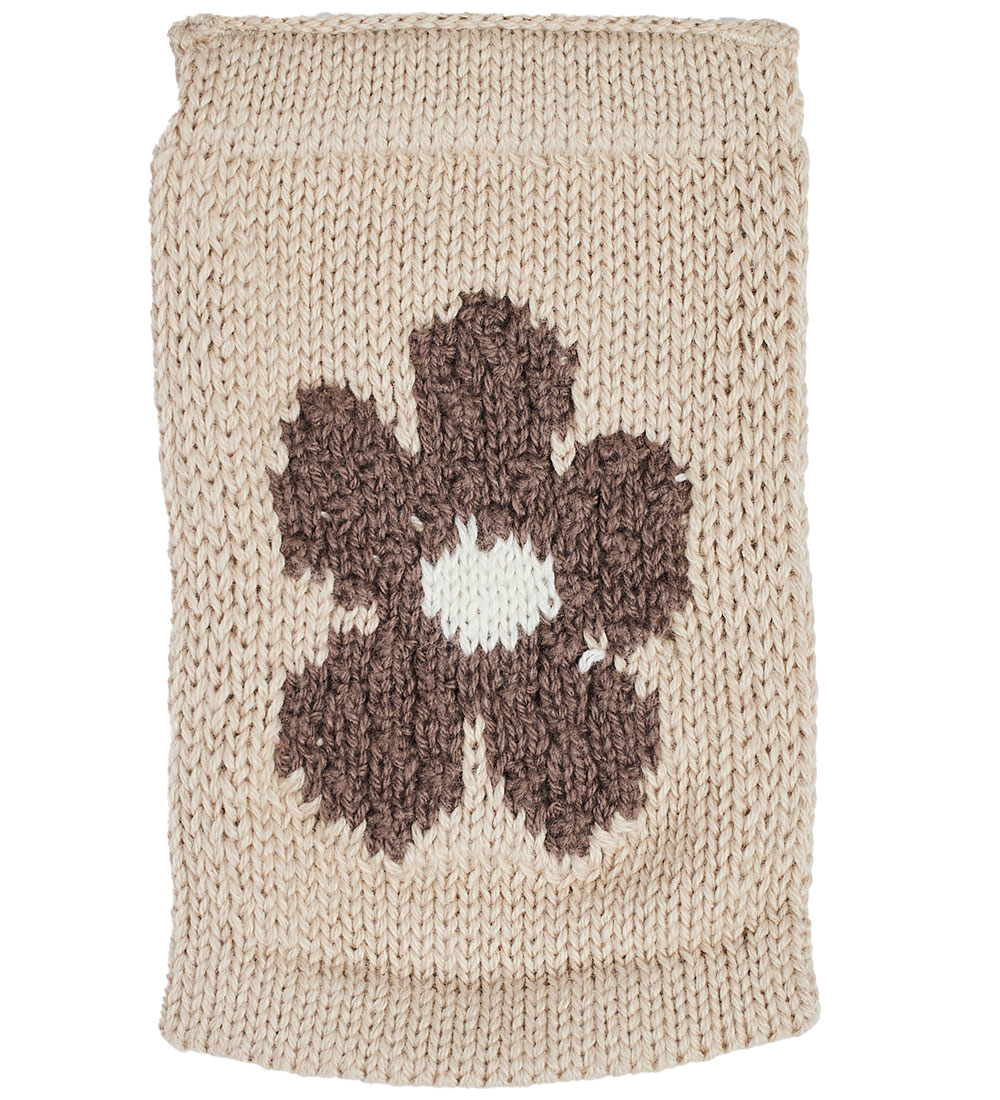 Smallstuff Knitted Flag - Flower - Natural