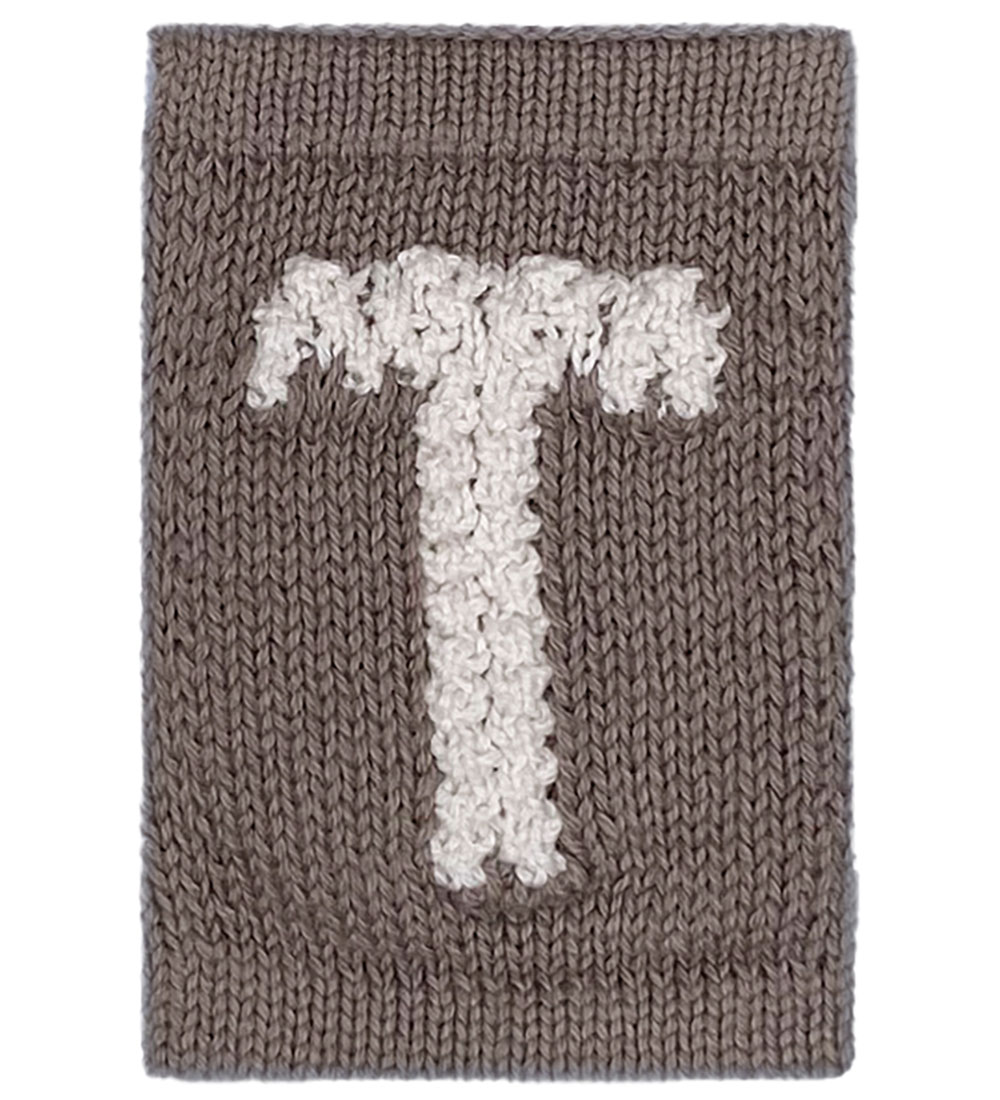 Smallstuff Knitted Letter - T - Natural Alphabet