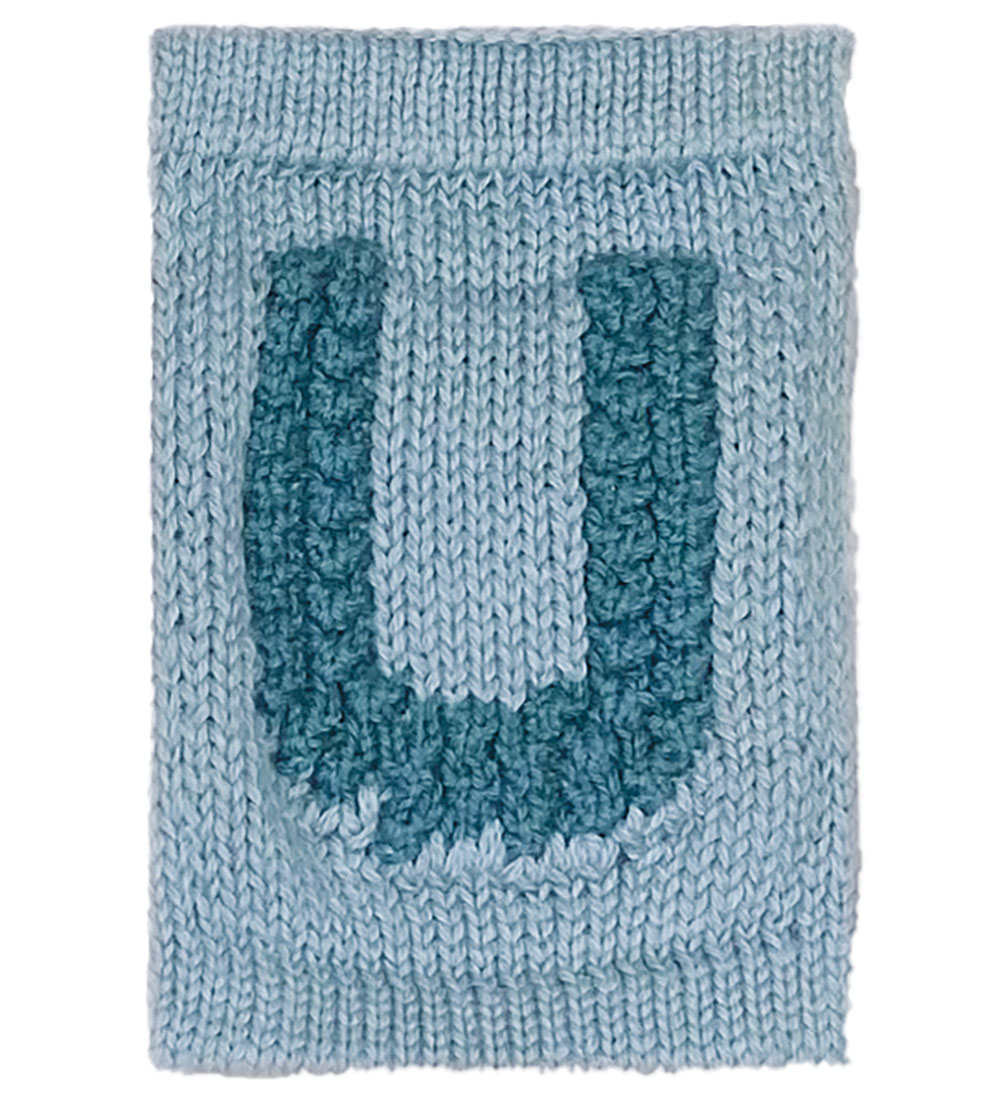 Smallstuff Knitted Letter - U - Blue Alphabet