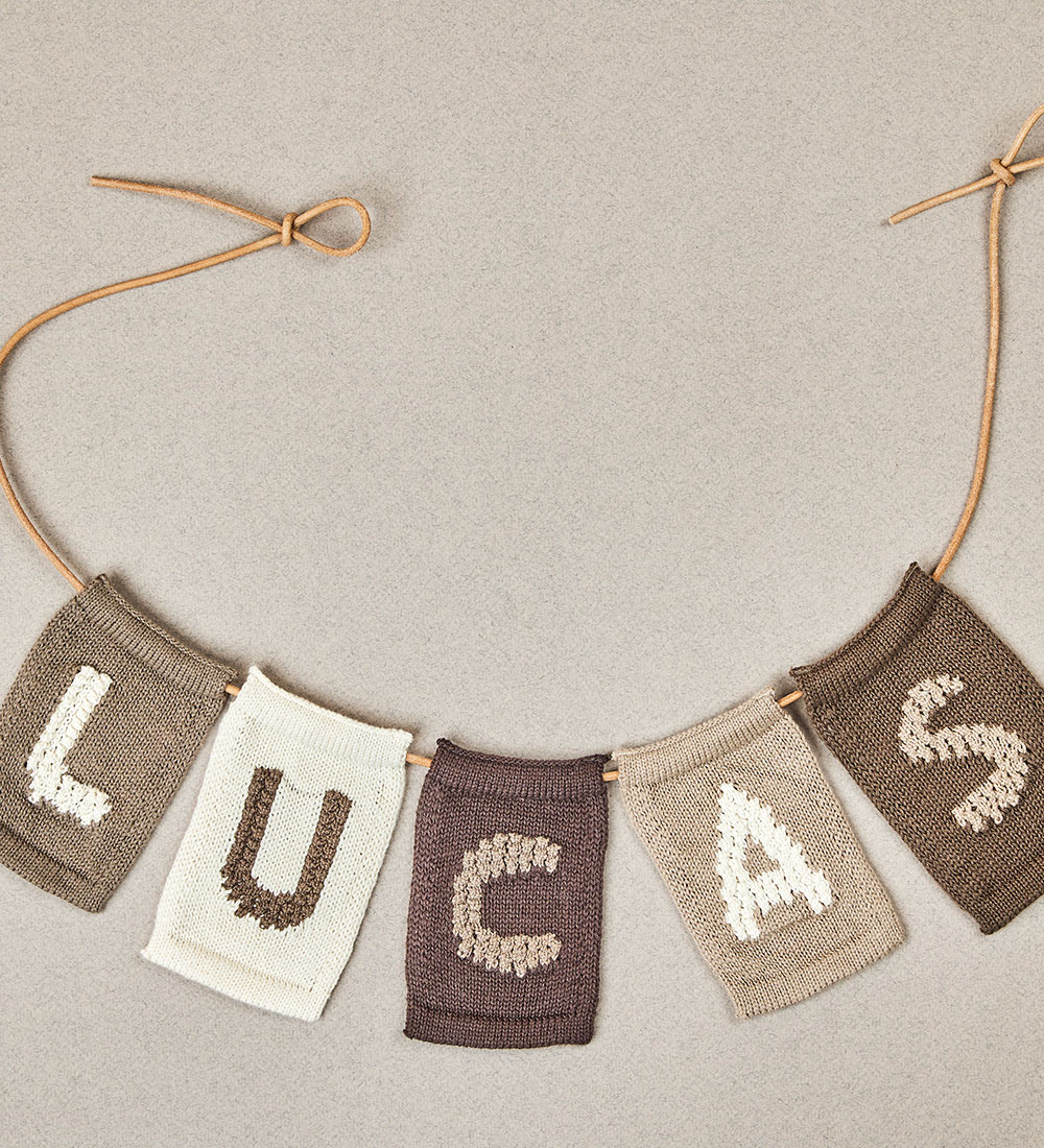 Smallstuff Knitted Letter - L - Natural Alphabet