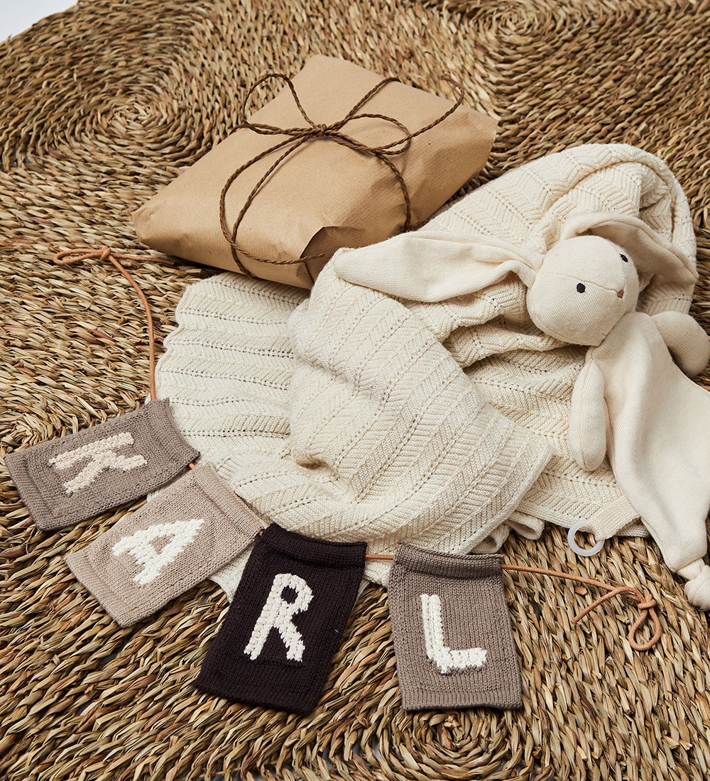 Smallstuff Knitted Letter - L - Natural Alphabet