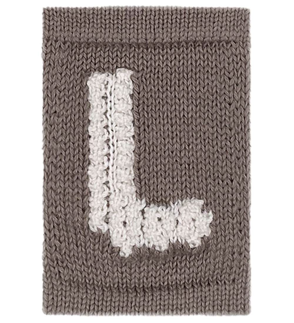 Smallstuff Knitted Letter - L - Natural Alphabet