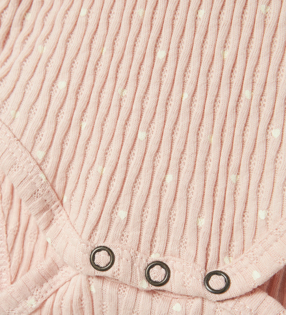 Lil' Atelier Romper l/s - Rib - NbfFiducia - Peach Zweep