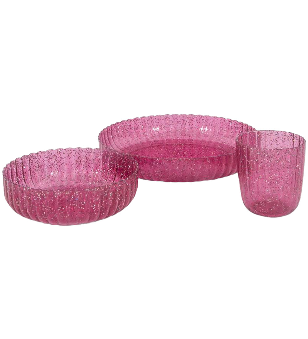 Konges Sløjd Mica Dinner Set - 3 Parts - Sparkling Sangria