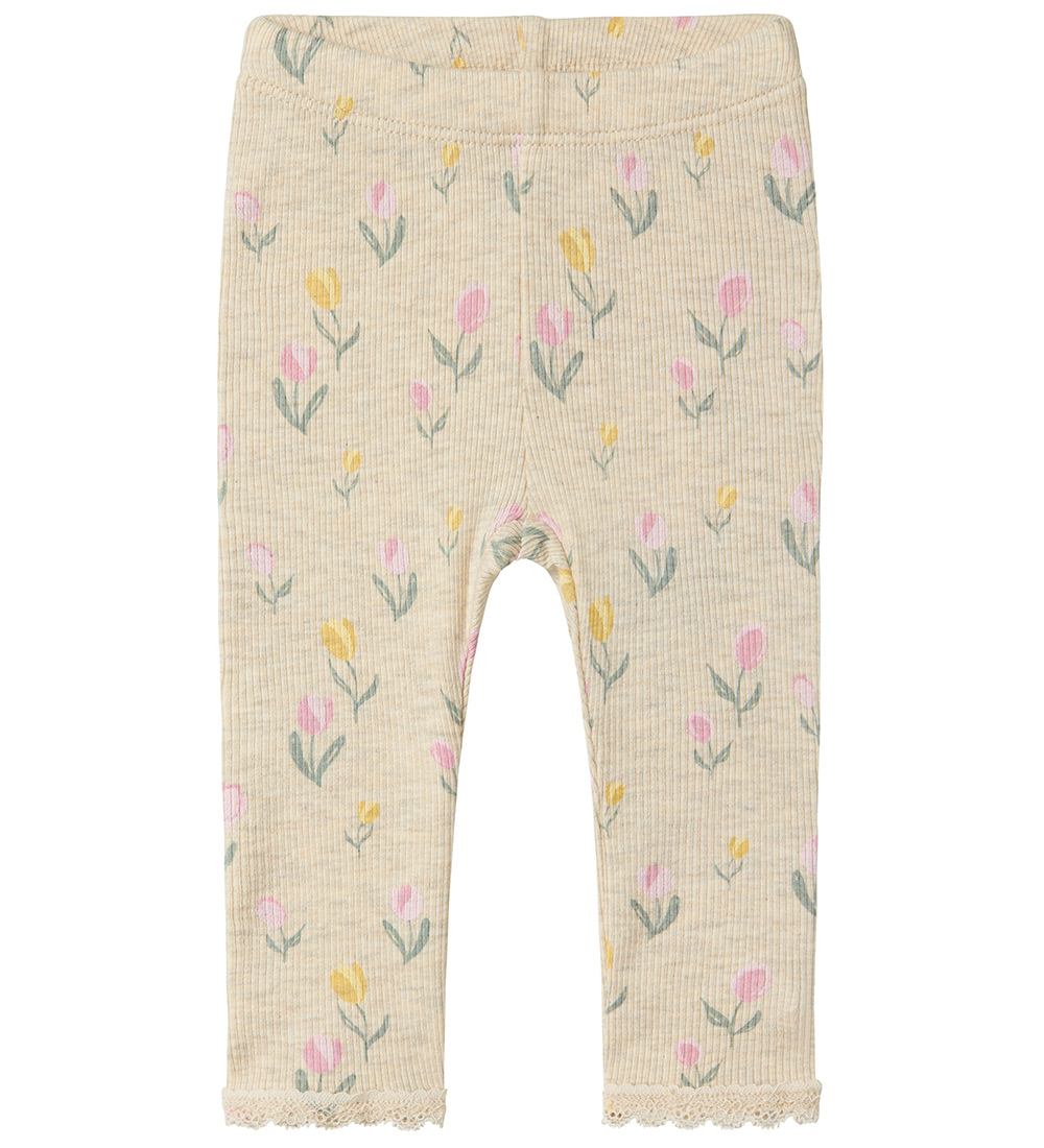 Name It Set - Bodysuit l/s/Leggings - Rib - NbfFlowerkab - Peyot