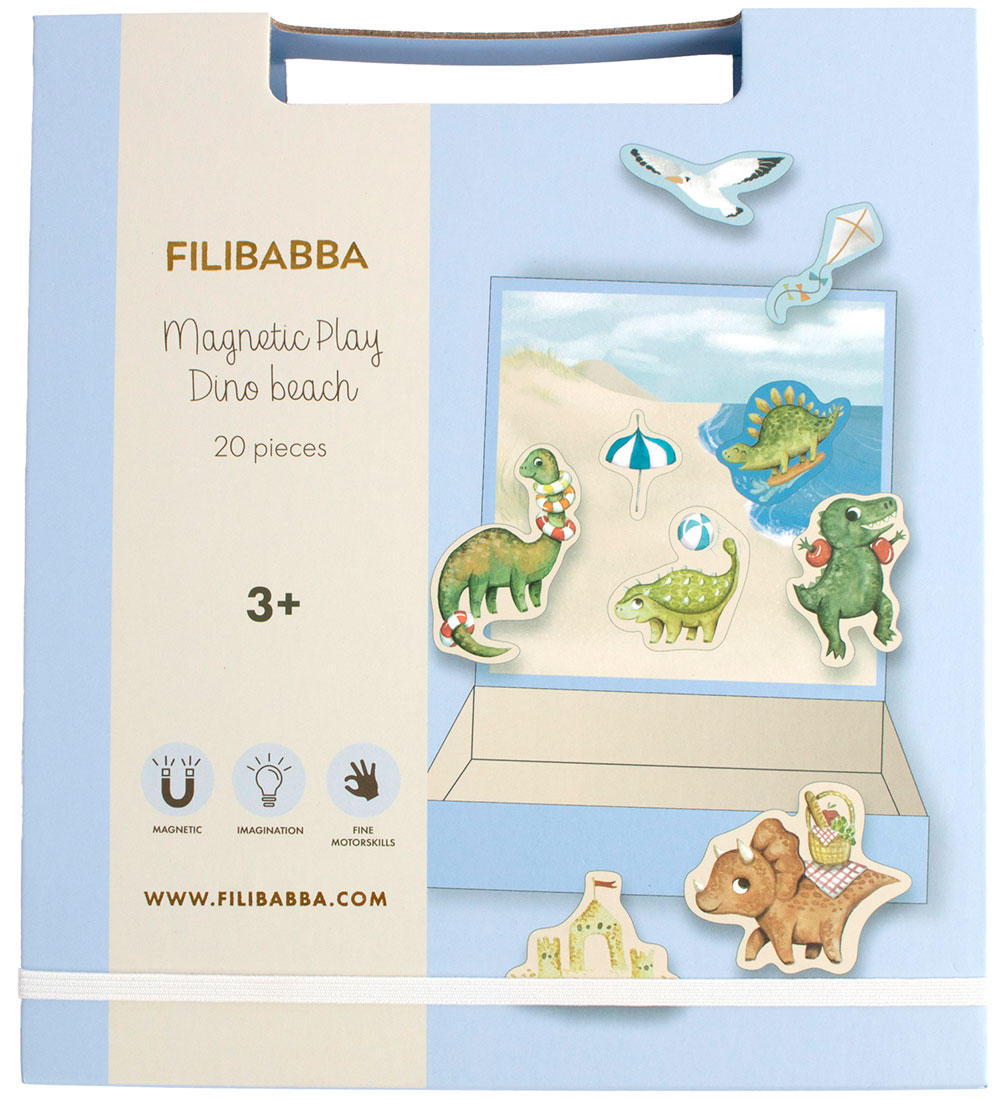 Filibabba Magnetic Game - 20 Parts - Dino Beach