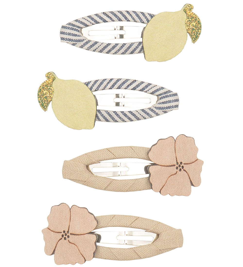 Mimi & Lula Haarspange - 4er-Pack - 5 cm - Lemon Blossom Amalfi
