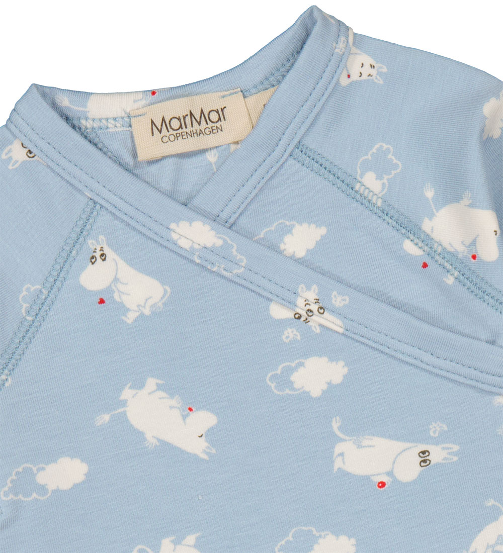 MarMar Wrap samfella l/e - Modal - Belito - Blue MOOMIN