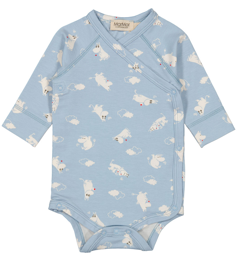 MarMar Wrap samfella l/e - Modal - Belito - Blue MOOMIN