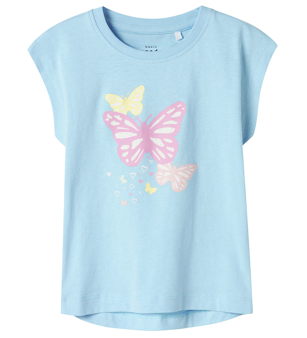 Name It T-shirt - NmfVigea - Chambray Blue/Bow Ties