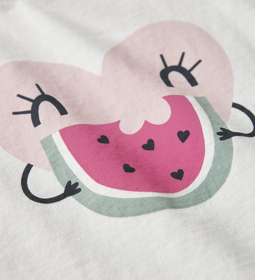 Name It T-shirt - NmfVigea - Bright White/Heart