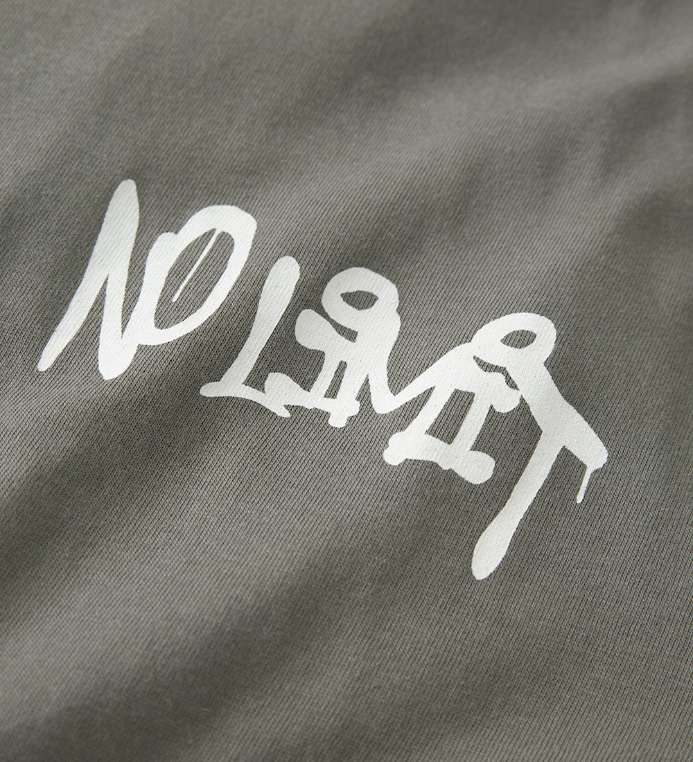 LMTD T-skjorte - NlmLucky - Granitt Grey/White Trykk