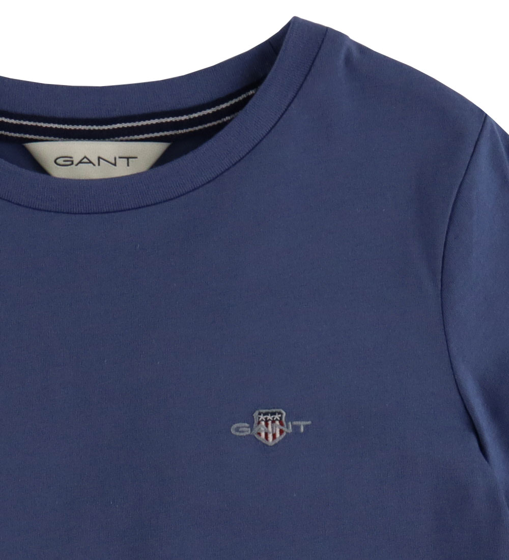 GANT T-skjorte - Shield - Dusty Navy