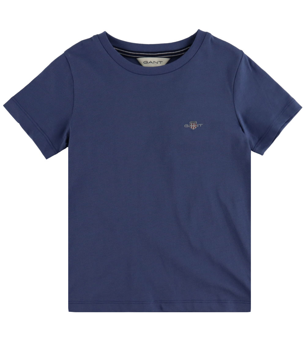 GANT T-skjorte - Shield - Dusty Navy