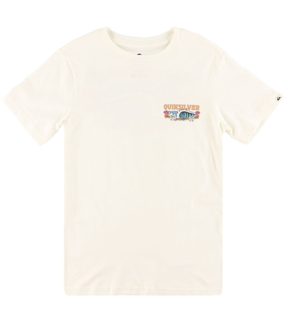 Quiksilver T-shirt - Evo Aqua Wild - Snow White