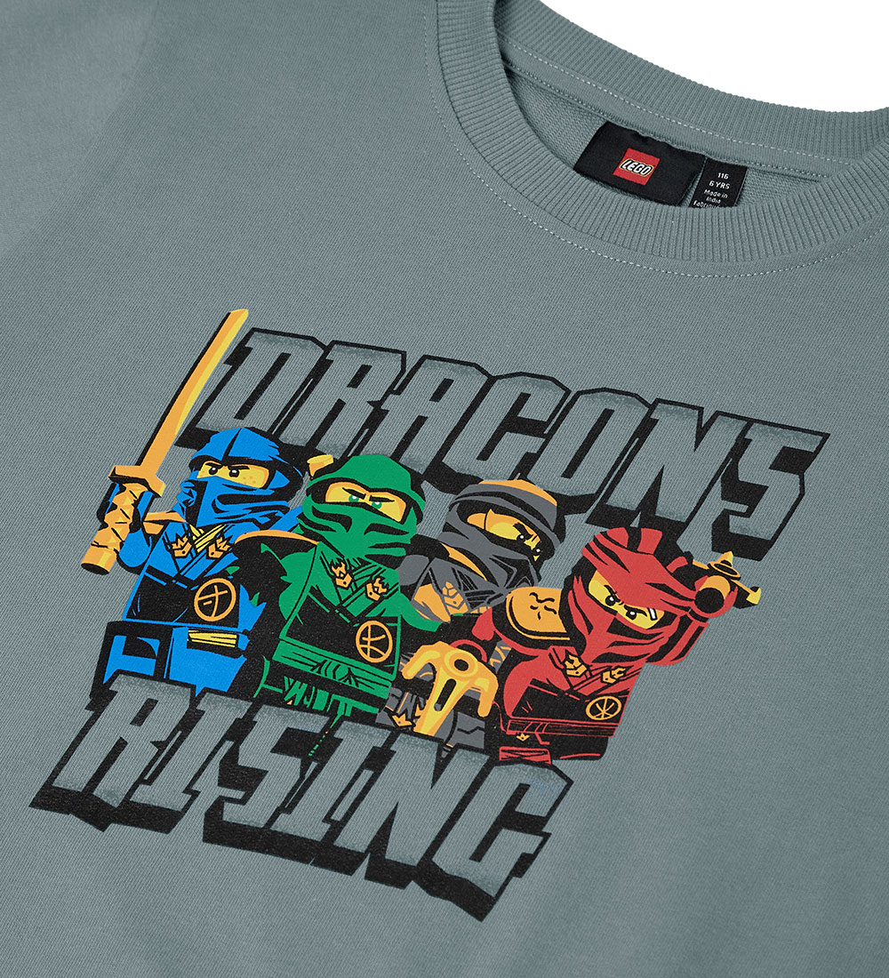 LEGO® Ninjago Sweatshirt - LwSaku 301 - Light Green w. Print