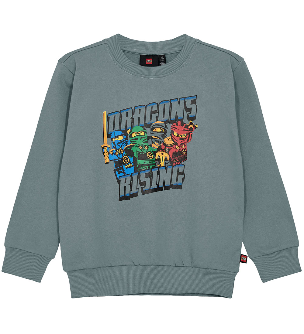 LEGO® Ninjago Sweatshirt - LwSaku 301 - Light Green w. Print