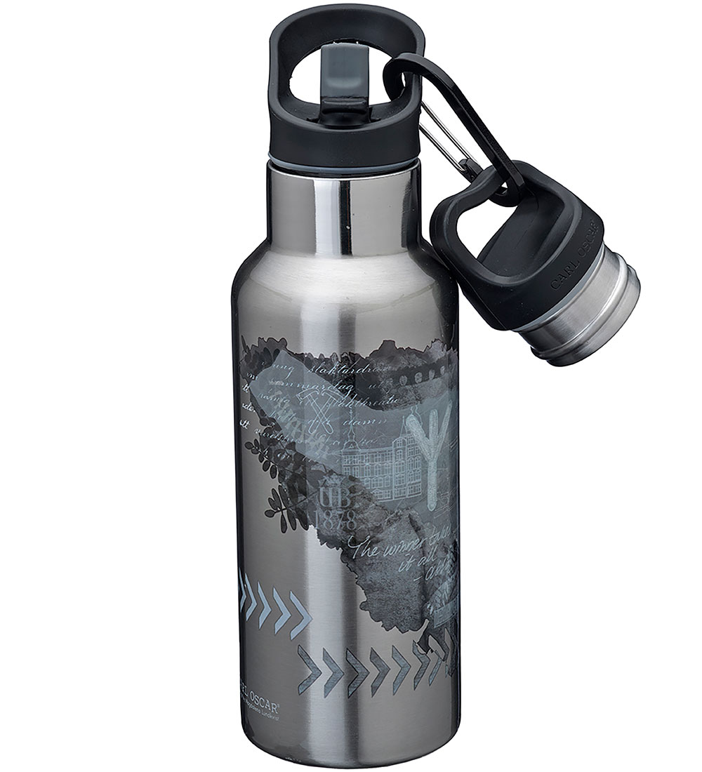 Carl Oscar Thermo Bottle - Wisdom TEMPflask - 0.5 L - Grey Stric