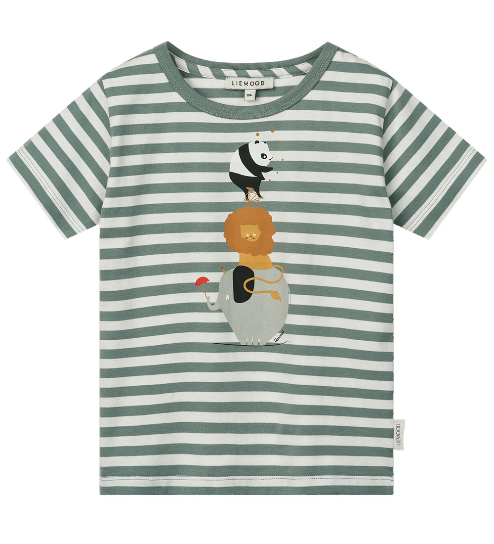 Liewood T-shirt - Apia - Circus/Stripe Peppermint