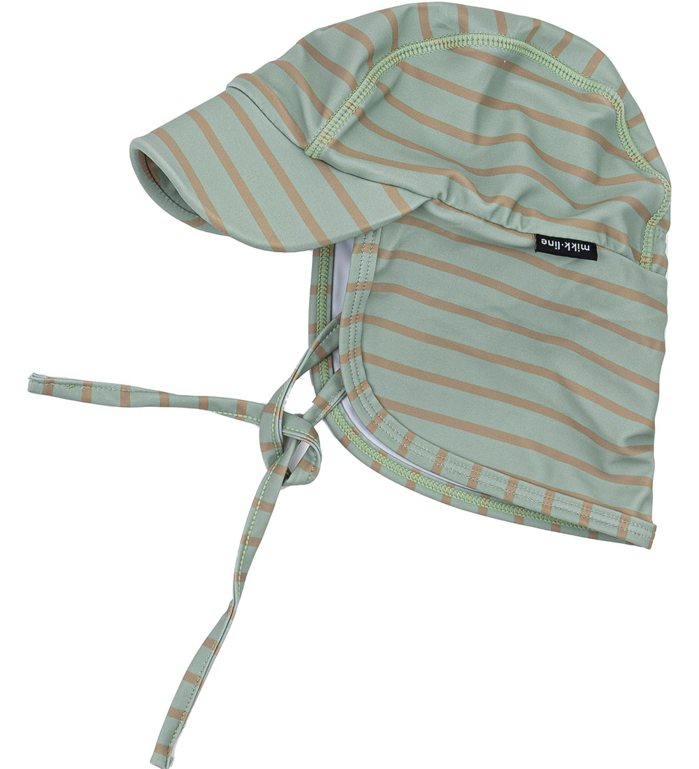 Mikk-Line Swim Hat - UV50+ - Green Bay w. Stripes