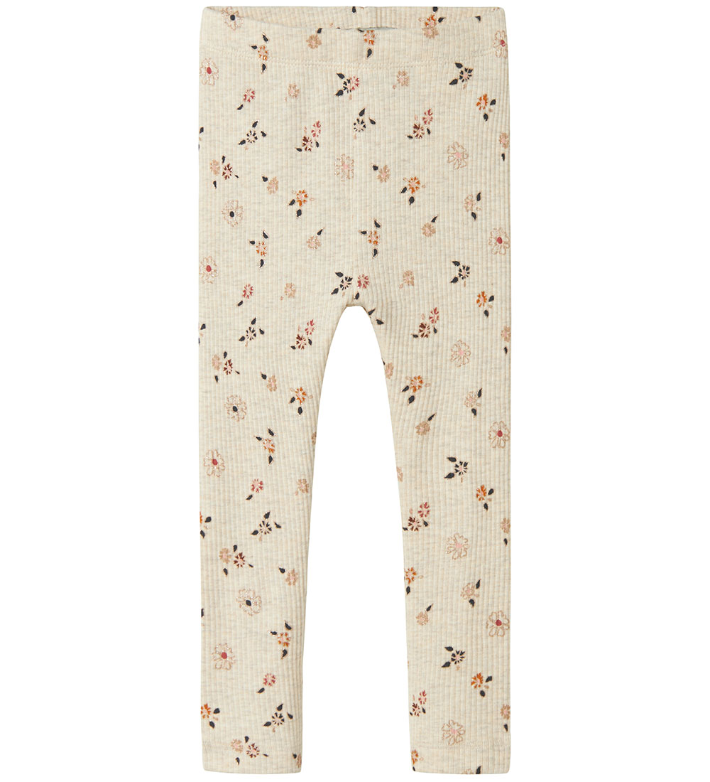 Name It Leggings - Rib - NmfPosana - Peyote Melange M. Glimmer