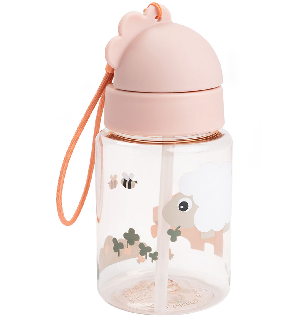 Done by Deer Water Bottle w. Straws - Tiny Farm - 280ml - Powder