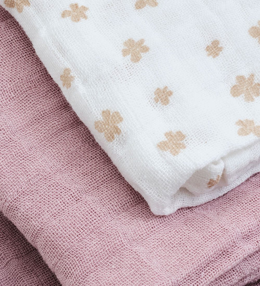 Pippi Muslin Cloths - 3-Pack - 65x65 cm - Quail