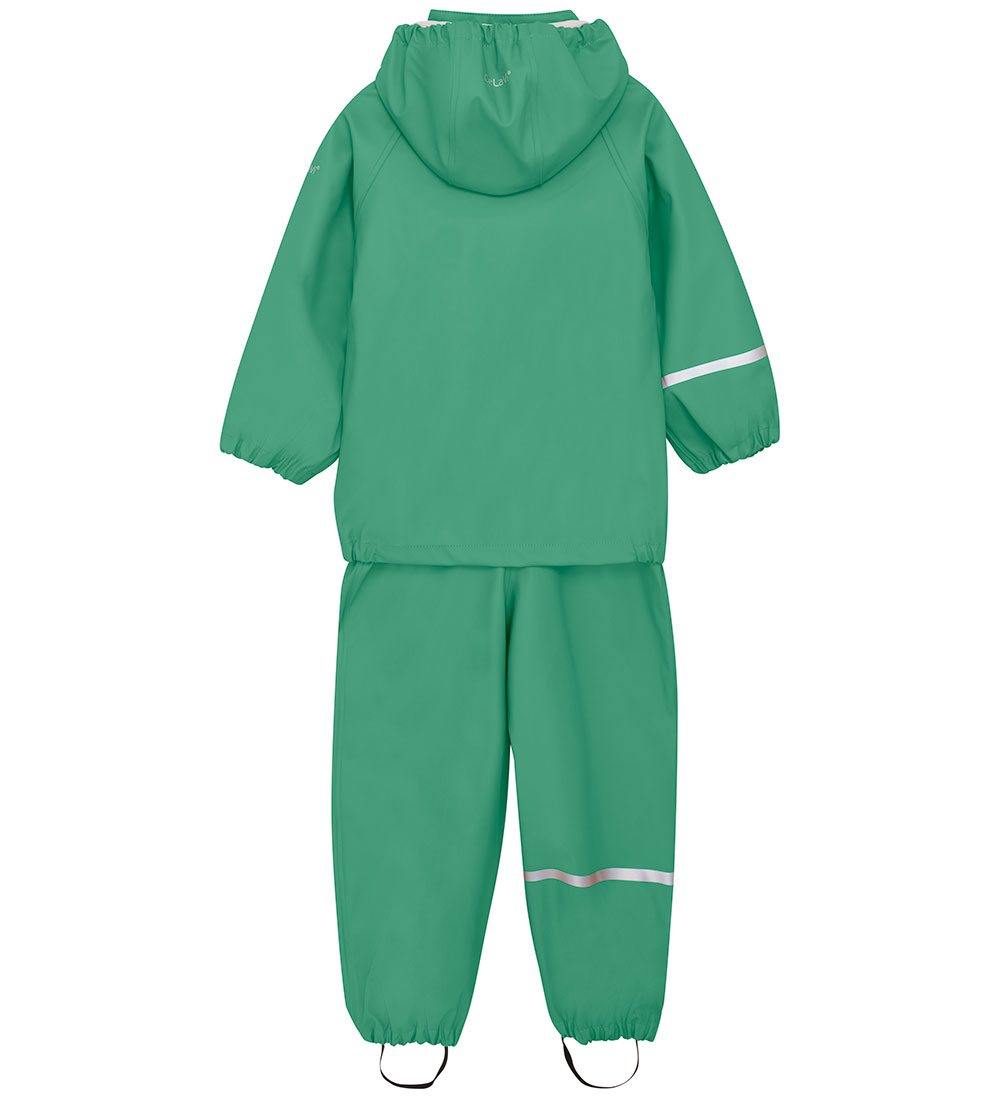 CeLaVi Rainwear w. Suspenders - PU - Green Spruce