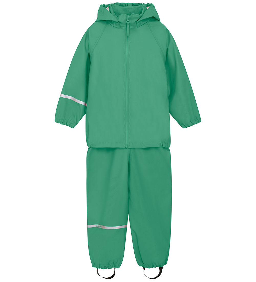 CeLaVi Rainwear w. Suspenders - PU - Green Spruce