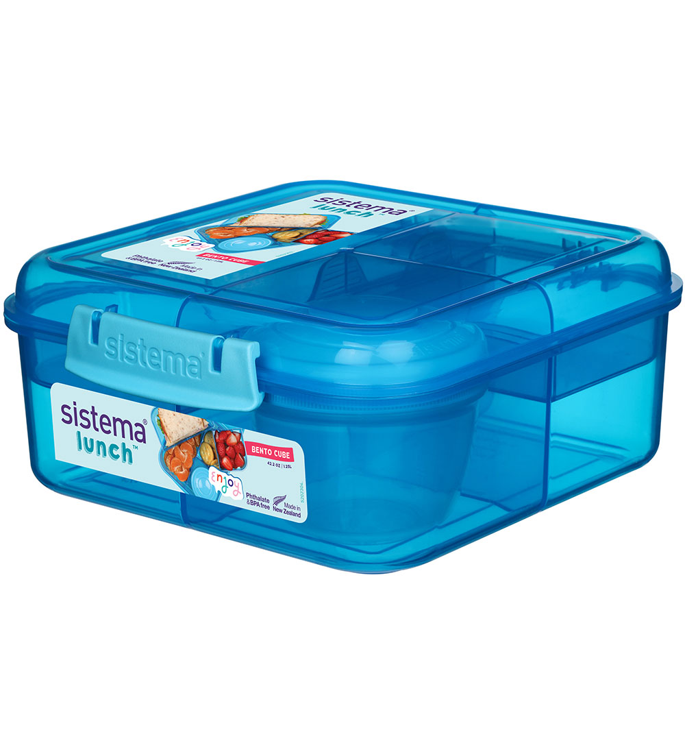 Boîte à Repas Sistema - 1,25 L - Bento Cube - Bleu