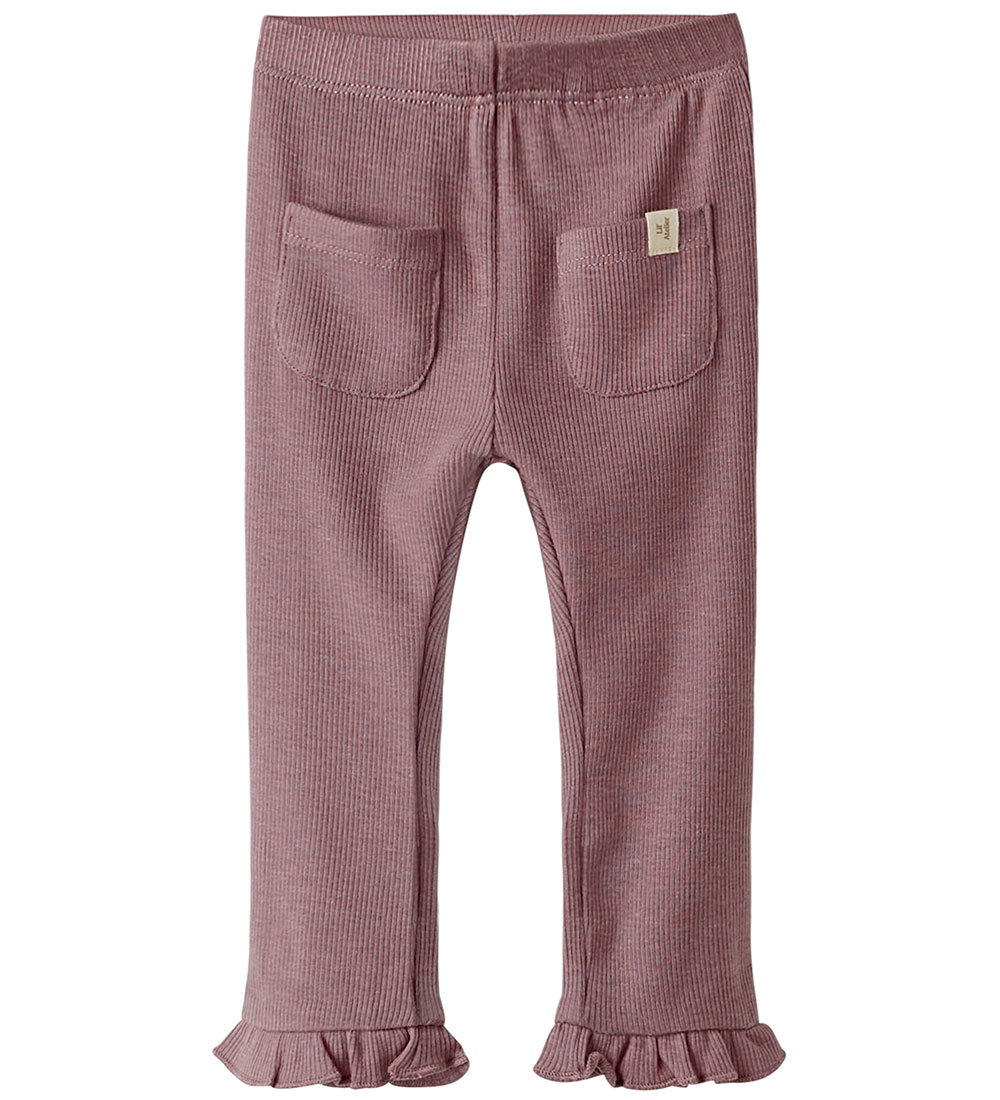Lil' Atelier Leggings - Rib - NbfDarla - Nostalgía Rose