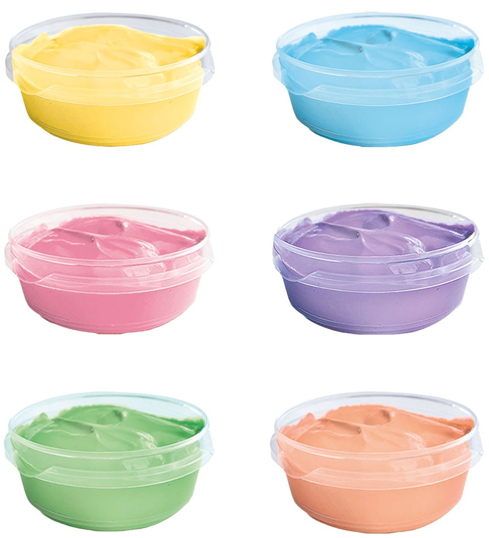 SES Creative - Fingramálning - 6x45ml - Pastellitir