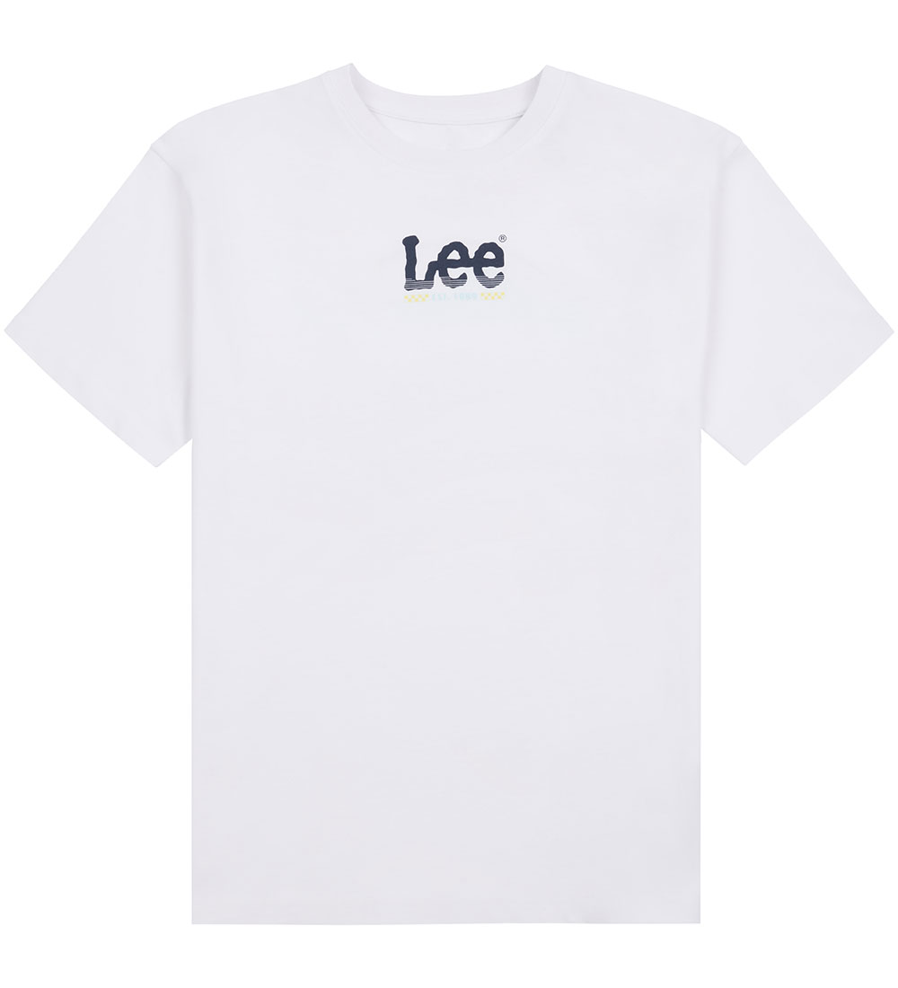 Lee T-shirt - Wave Graphic - Bright White