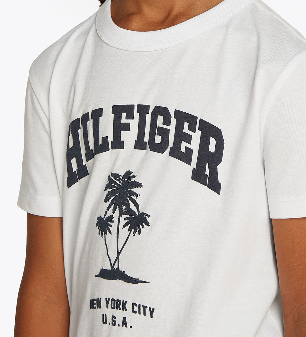 Tommy Hilfiger T-paita - Palmun Tulosta - Valkoinen