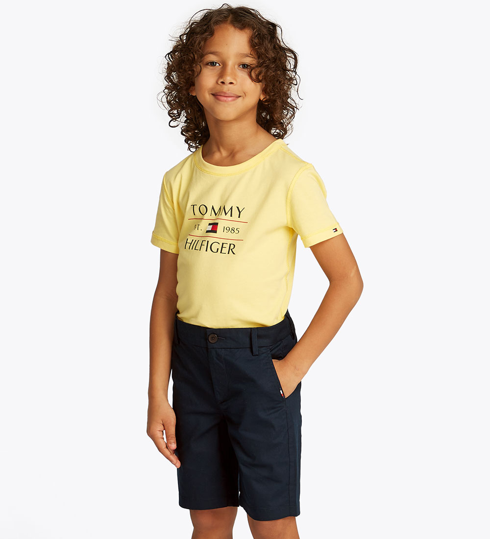 Tommy Hilfiger Stuttbuxur - Chino - Dark Nótt Dökkblátt
